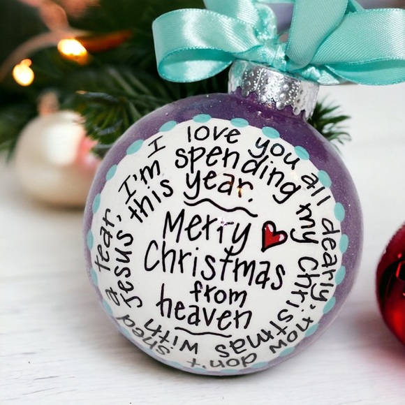Christmas in Heaven Ornament – A Personalized Keepsake for Loved Ones Above - Picture 8 of 8
